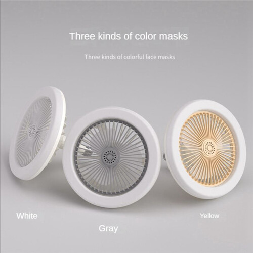 Ceiling Fan with Remote Control and Light 30W LED Lamp Fan  Silent Ceiling Fan E27 Converter Base White 2