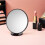 Wooden Tabletop Mirror Coffee Color Frame Compact Vanity 5