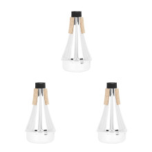 3Pièces Accessoire Trompette ABS Argent Pratique Pour Apprentissage