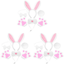 3Ensembles Bandeaux Cosplay Queue Et Nœud Accessoires
