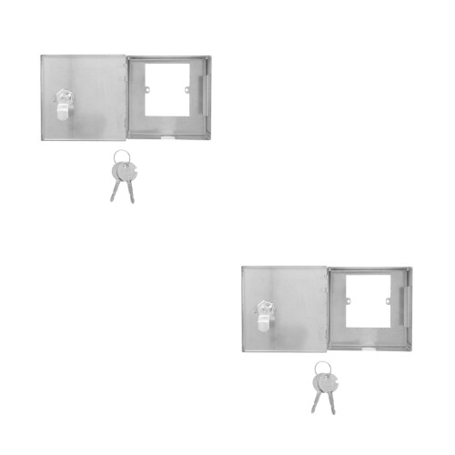 2Pièces Boîte Électrique Murale En Inoxydable Résistante Argent