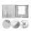 2Pièces Boîte Électrique Murale En Inoxydable Résistante Argent 10