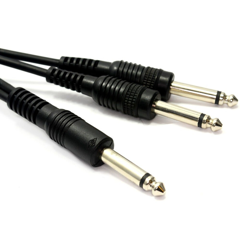 Kenable Pulse Pro 2 X 6.35Mm Mono Jack Plugs To Plug Cable Lead 1.2M