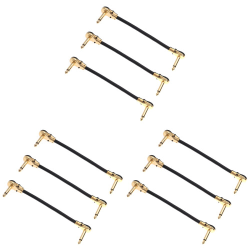 9Pièces Câbles Instruments Droit À 1/4", Cuivre , Multi Usage