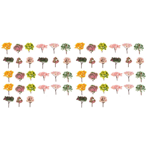 54Pcs Vibrant Color Micro Simulation Trees Artificial Flower Decor 1