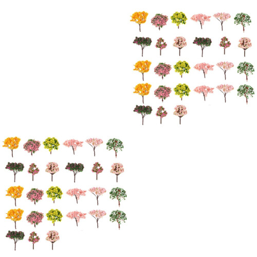 54Pcs Vibrant Color Micro Simulation Trees Artificial Flower Decor 2