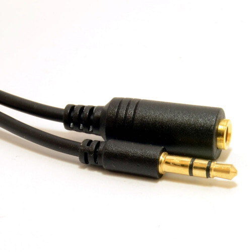 kenable Slimline PRO 3.5mm Jack to Stereo Jack Socket Headphone Extension Cable   1m 1