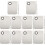 10Pcs Silver Makeup Mixing Palette with Stainless Steel Spatula Tools 8