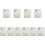 10Pcs Silver Makeup Mixing Palette with Stainless Steel Spatula Tools 10