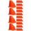 60Pcs Orange Flooring Spacers Wedges Plastic Floor Installation Tools 4