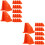 60Pcs Orange Flooring Spacers Wedges Plastic Floor Installation Tools 5