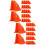 60Pcs Orange Flooring Spacers Wedges Plastic Floor Installation Tools 6