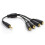 kenable 4 Way Jack Splitter 3.5mm Stereo Jack Plug to FOUR Sockets Cable 20cm 1