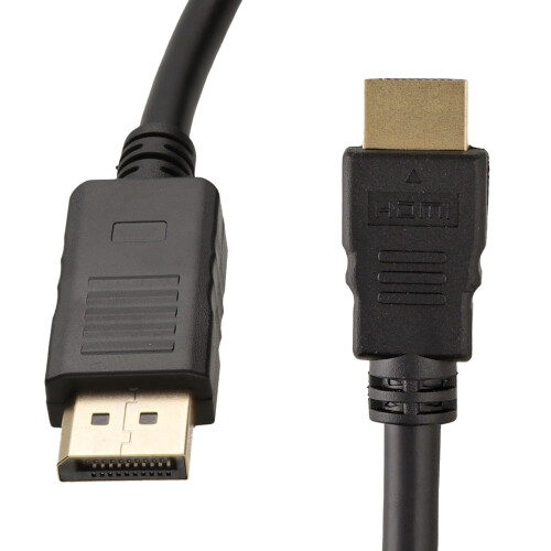 kenable DisplayPort Plug to HDMI Male Plug Display/Monitor/TV Cable 1m