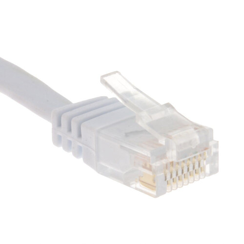 kenable FLAT CAT6 Ethernet LAN Patch Cable Low Profile GIGABIT RJ45  5m WHITE 2