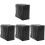 4Pièces Sac Couture Protecteur Noir Portable Durable 1