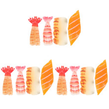 12Pièces Modèles Sushi Réalistes Multicolores Décoratifs Pour Maison