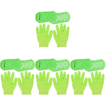4Ensembles Et Socquettes Hydratants Verts En Plume Pour