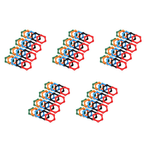 100Pcs Plastic Mic Grip Rings Assorted Colors Anti Roll Mic Bumper