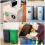 3Pcs Outdoor Waste Sorting Stickers PVC Waterproof Trash Can Decals 5