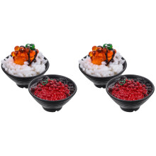 4Pcs Realistic Black Food Model Toy for Kids Play and Photo Props