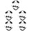 5Ensembles Bandeaux Oreilles Queue Et Nez Faux 7