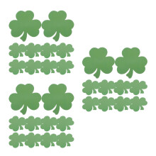 120Pcs Adhesive St Patrick's Day Shamrock Paper Cutouts for DIY Crafts