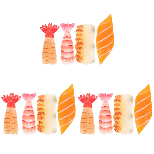 12Pcs Faux Sushi Toy Set High Simulation Assorted Decor