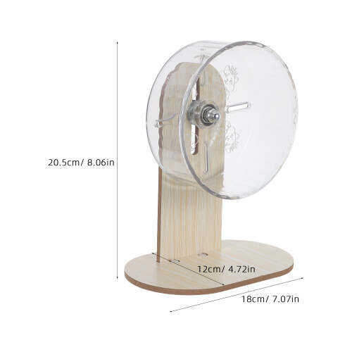 Silent Small Pet Exercise Wheel Plastic Wood Cage Hamster Spinner 2