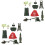 4Sets Assorted Pretend Play Sets Military Model Decor Toy 4