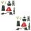 4Sets Assorted Pretend Play Sets Military Model Decor Toy 7