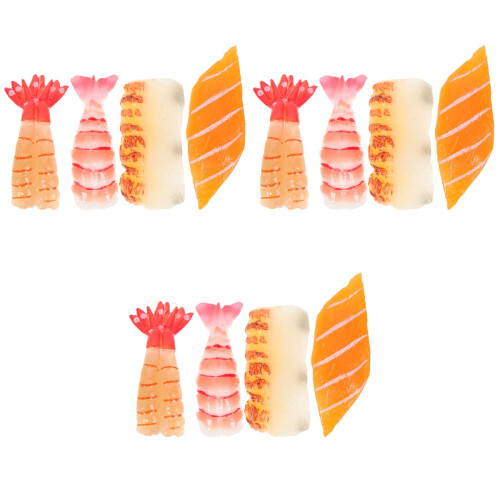 12Pcs Faux Sushi Toy Set High Simulation Assorted Decor 1
