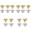 20Pcs Brass Electroplate Earring Backs for DIY Earrings Assorted Color 4