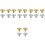 20Pcs Brass Electroplate Earring Backs for DIY Earrings Assorted Color 5