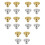 20Pcs Brass Electroplate Earring Backs for DIY Earrings Assorted Color 7