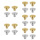 20Pcs Brass Electroplate Earring Backs for DIY Earrings Assorted Color 10
