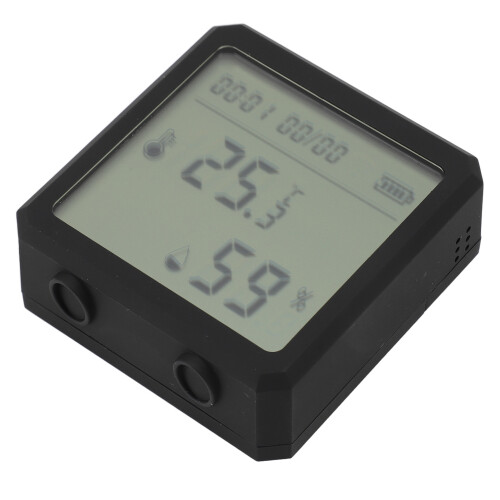 Wireless LCD Hygrometer Thermometer for Indoor, Black, 6x6.3cm 1