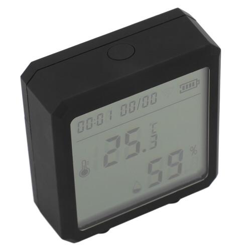 Wireless LCD Hygrometer Thermometer for Indoor, Black, 6x6.3cm 2