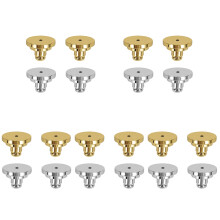 20Pcs Brass Electroplate Earring Backs for DIY Earrings Assorted Color