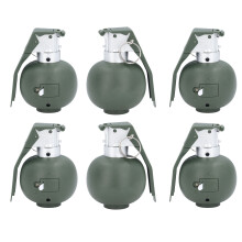 6 pezzi di toy granate finto con luci e suoni per bambini, 9 cm, verde