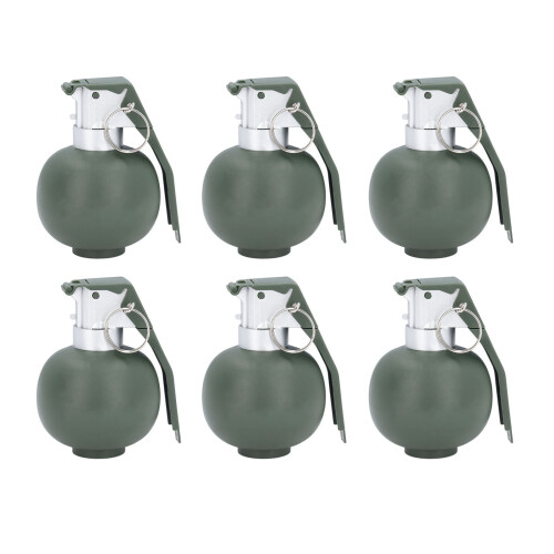 6 pezzi di toy granate finto con luci e suoni per bambini, 9 cm, verde 2