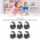 6 pezzi di granate giocattolo per bambini con suoni e luci, 9cm, nero 5
