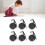 6 pezzi di granate giocattolo per bambini con suoni e luci, 9cm, nero 14