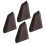 4PCS Brown Plastic Downspout Splash Block, 16.3x2.0in 1