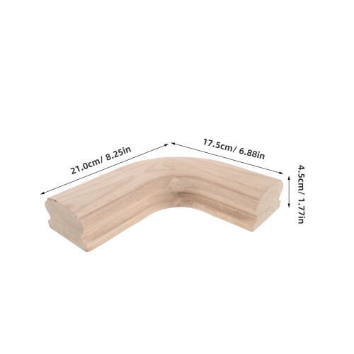 Coude Bois Rampe Escalier Beige Lisse 1