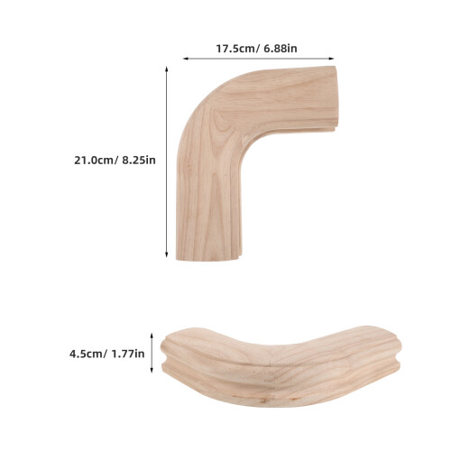 Coude Bois Rampe Escalier Beige Lisse 2