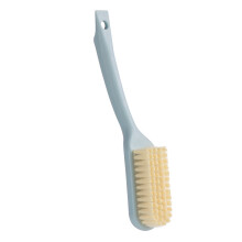 Brosse de nettoyage pour chaussures bleue, polyvalente, avec long manche et poils souples