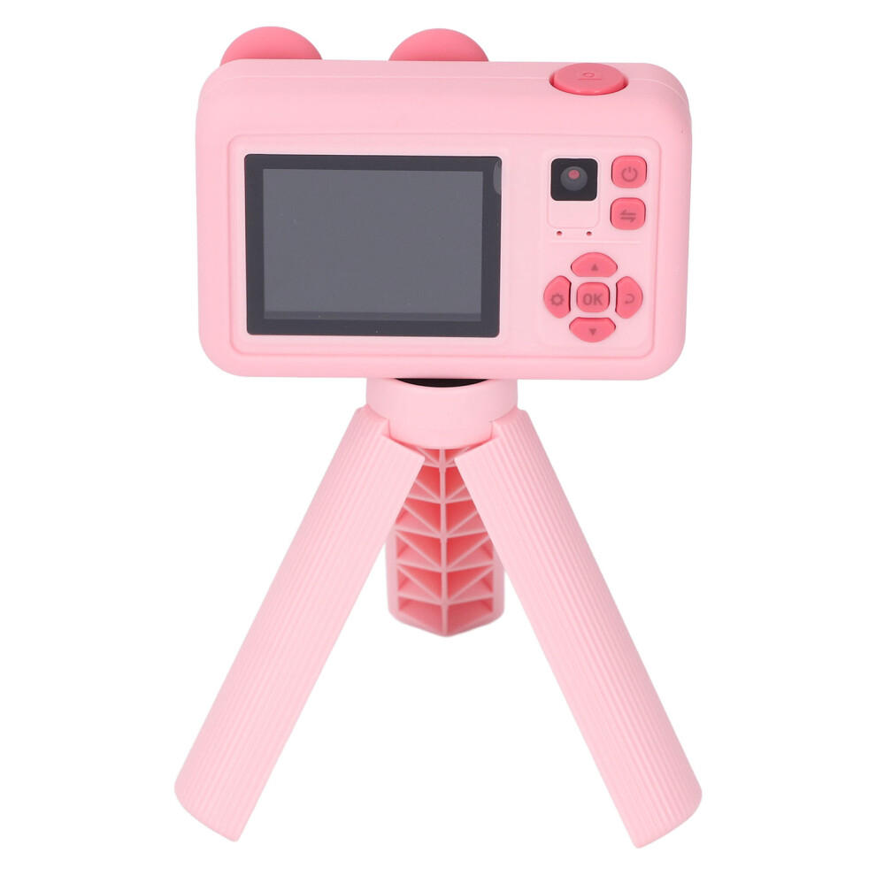 48Mp 1080P Dual Lens Selfie Vlogging Camera For Kids Teens Pink 9371386540727
