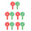 10Pcs Double Sided Plastic Paddles Multi Color Classroom Voting Tools 4