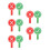 10Pcs Double Sided Plastic Paddles Multi Color Classroom Voting Tools 5